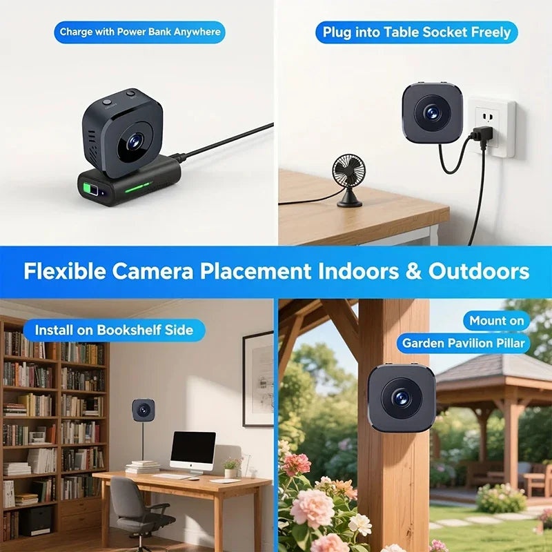 Mini Caméra WiFi De Sécurité 4K Avec Vision Nocturne